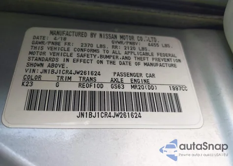 2018 Nissan Rogue Sport S from USA, damaged, VIN JN1BJ1CR4JW261624